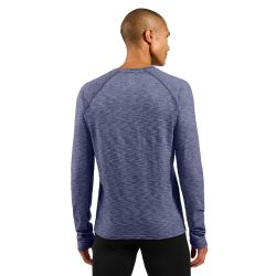 T-shirt à manches longues de trail running X-Alp Performance Wool 115 - Skipper Blue Melange