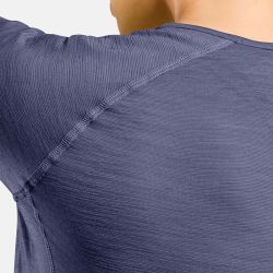 T-shirt à manches longues de trail running X-Alp Performance Wool 115 - Skipper Blue Melange