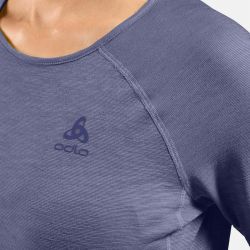 T-shirt à manches longues de trail running X-Alp Performance Wool 115 - Skipper Blue Melange