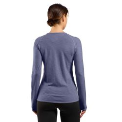 T-shirt à manches longues de trail running X-Alp Performance Wool 115 - Skipper Blue Melange