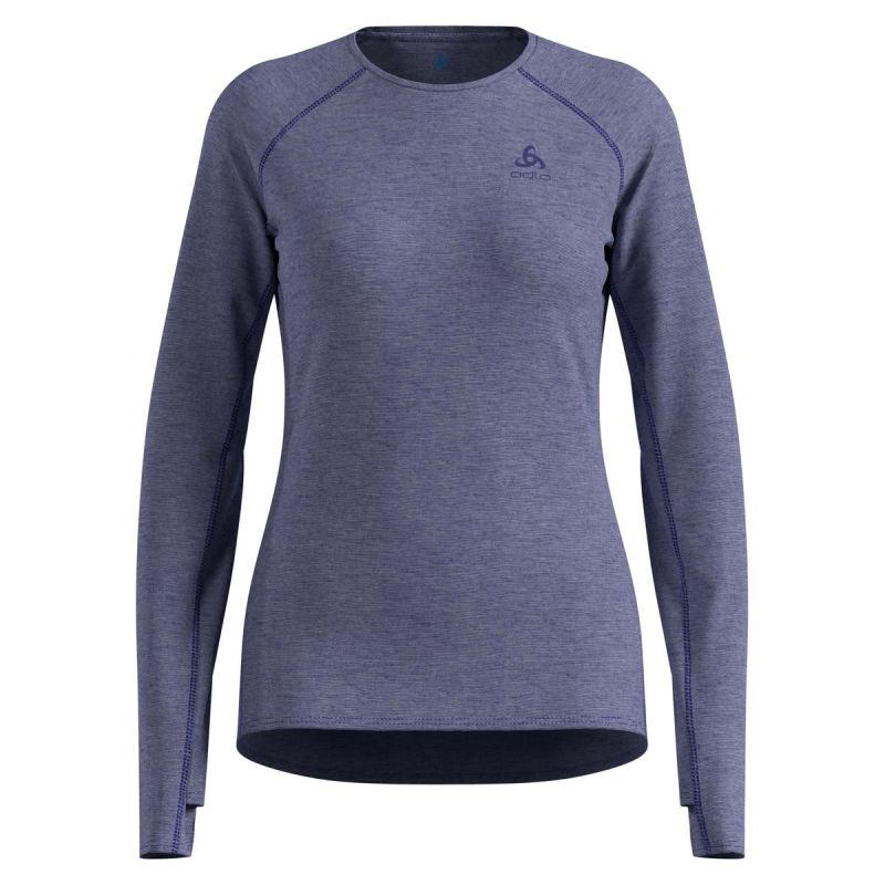 T-shirt à manches longues de trail running X-Alp Performance Wool 115 - Skipper Blue Melange