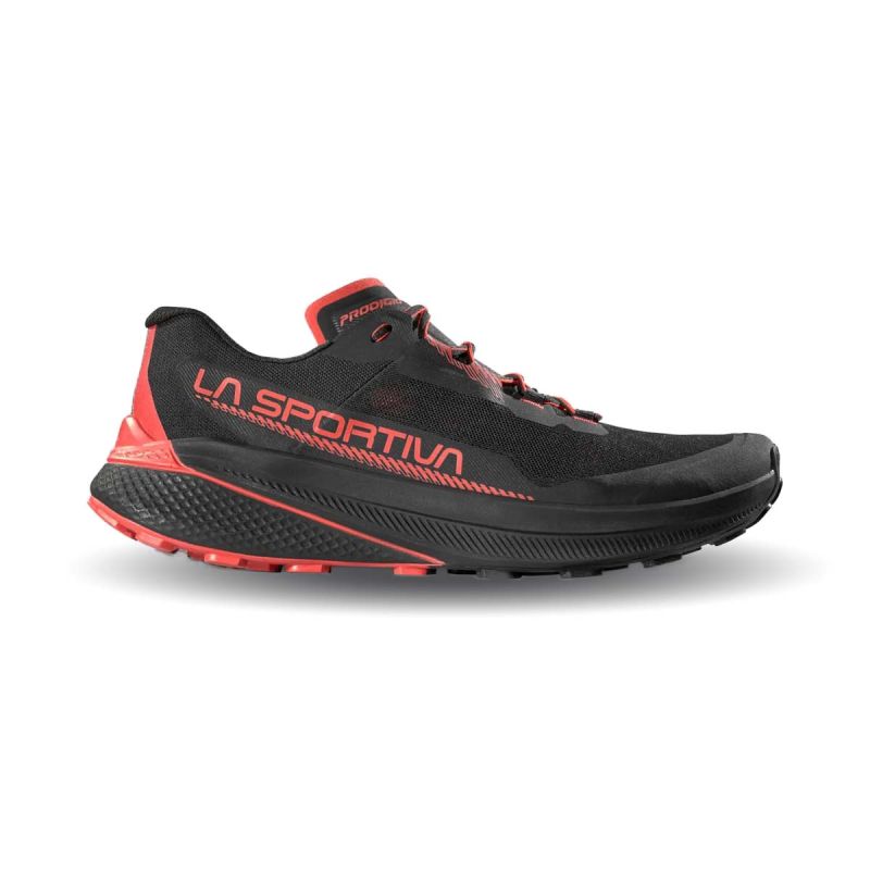 Prodigio - Chaussures Trail Running Homme - Black / Tango Red