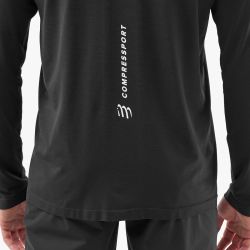 T-shirt Performance à Manches Longues Homme - Noir