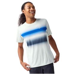 Atmosphere Short Sleeve 3.0 - Tshirt de Running pour Homme - Smoke / Shadow Stripes