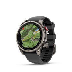 Fēnix 8 Pro Montre connectée GPS Outdoor - 47 mm, AMOLED Sapphire - Titane avec bracelet en silicone graphite/noir