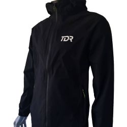 Veste trail running imperméable pour Homme - Tissu Membrane - Noir
