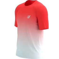 T-shirt Performance Homme - Fluo Red / White