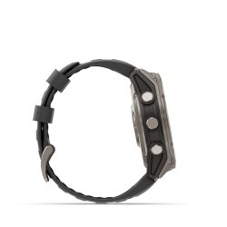Fēnix 8 Pro Montre connectée GPS Outdoor - 51 mm, AMOLED Sapphire - Titane Carbon Gray DLC avec bracelet en silicone noir/gris g