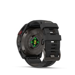 Fēnix 8 Pro Montre connectée GPS Outdoor - 51 mm, AMOLED Sapphire - Titane Carbon Gray DLC avec bracelet en silicone noir/gris g