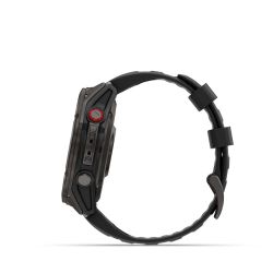 Fēnix 8 Pro Montre connectée GPS Outdoor - 51 mm, AMOLED Sapphire - Titane Carbon Gray DLC avec bracelet en silicone noir/gris g