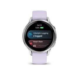 Venu 4 Montre connectée forme & santé - 41 mm - Silver avec bracelet en silicone pervenche