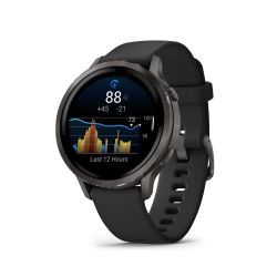 Venu 4 Montre connectée forme & santé - 41 mm - Gray avec Bracelet en silicone noir
