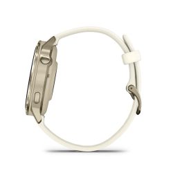Venu 4 Montre connectée forme & santé - 41 mm - Lunar Gold avec bracelet en silicone ivoire
