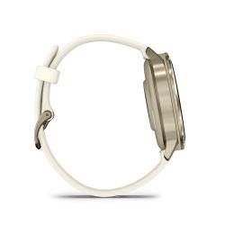 Venu 4 Montre connectée forme & santé - 41 mm - Lunar Gold avec bracelet en silicone ivoire