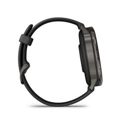 Venu 4 Montre connectée forme & santé - 45 mm - Gray avec Bracelet en silicone noir