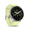 Venu 4 Montre connectée forme & santé - 45 mm - Silver avec bracelet en silicone jaune citron