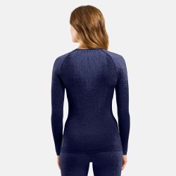 Maillot thermique Blackcomb pour Femme - Manches longues et Crew Neck - Skipper Blue