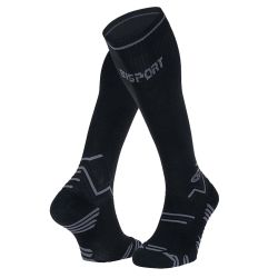 Chaussettes Trail Compression hautes - Noir / Gris
