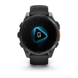 Fēnix 8 Montre connectée GPS Outdoor - 47 mm, AMOLED Sapphire - Acier Gray avec bracelet en silicone noir
