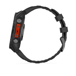 Fēnix 8 Montre connectée GPS Outdoor - 47 mm, AMOLED Sapphire - Acier Gray avec bracelet en silicone noir