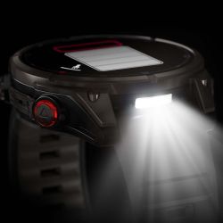 Fēnix 8 Montre connectée GPS Outdoor - 47 mm, AMOLED Sapphire - Acier Gray avec bracelet en silicone noir