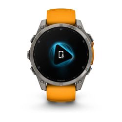 Fēnix 8 Montre connectée GPS Outdoor - 47 mm, AMOLED Sapphire - Titanium avec bracelet en silicone orange/graphite