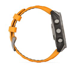 Fēnix 8 Montre connectée GPS Outdoor - 47 mm, AMOLED Sapphire - Titanium avec bracelet en silicone orange/graphite