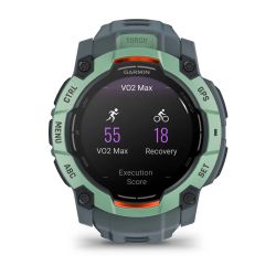 Instinct 3 AMOLED Montre GPS Connectée - 50mm - Verte d'eau avec bracelet bleu crépuscule