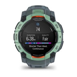Instinct 3 AMOLED Montre GPS Connectée - 50mm - Verte d'eau avec bracelet bleu crépuscule