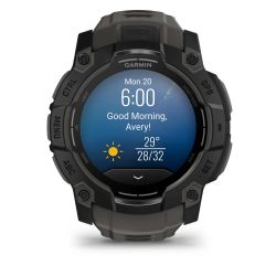 Instinct 3 AMOLED Montre GPS Connectée - 50mm - Noire avec bracelet gris charbon