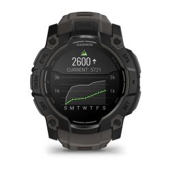 Instinct 3 AMOLED Montre GPS Connectée - 50mm - Noire avec bracelet gris charbon