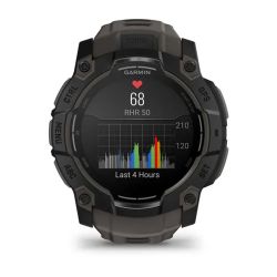 Instinct 3 AMOLED Montre GPS Connectée - 50mm - Noire avec bracelet gris charbon