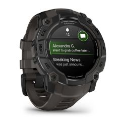 Instinct 3 AMOLED Montre GPS Connectée - 50mm - Noire avec bracelet gris charbon