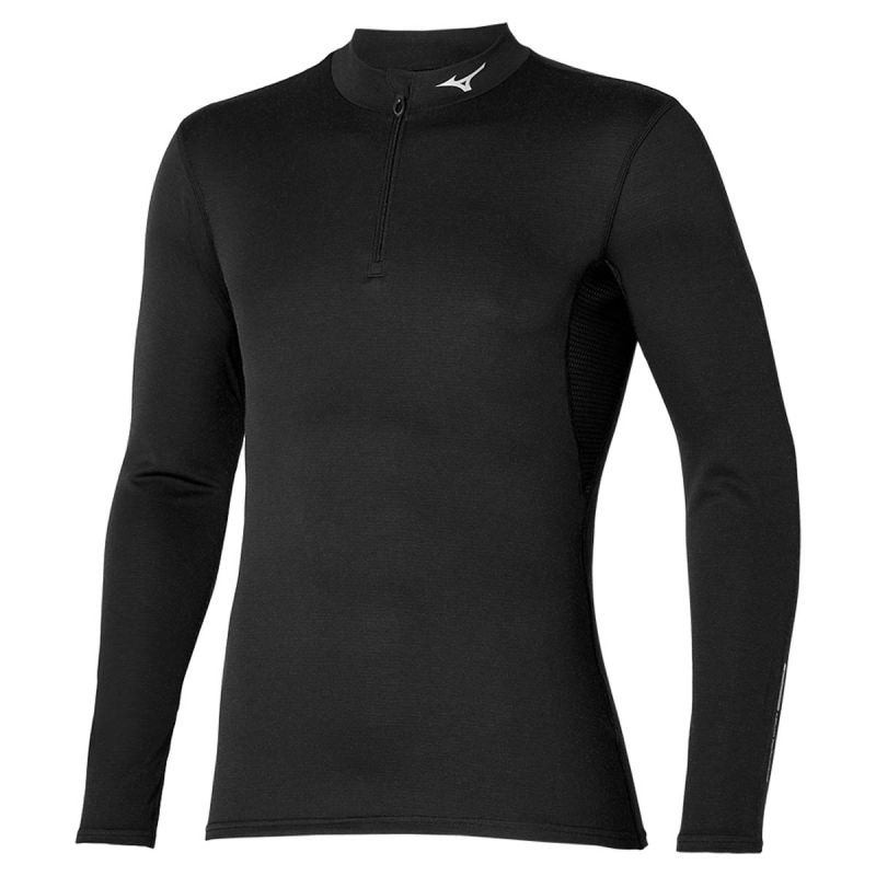 Mizuno Mid Weight Manches longues et Demi-zip - Vêtement running homme - Black Mizuno Mid Weight Manches longues et Demi-zip - Vêtement running homme - Black