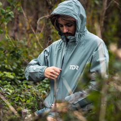 Veste trail running imperméable pour Homme - Tissu Membrane - Vert