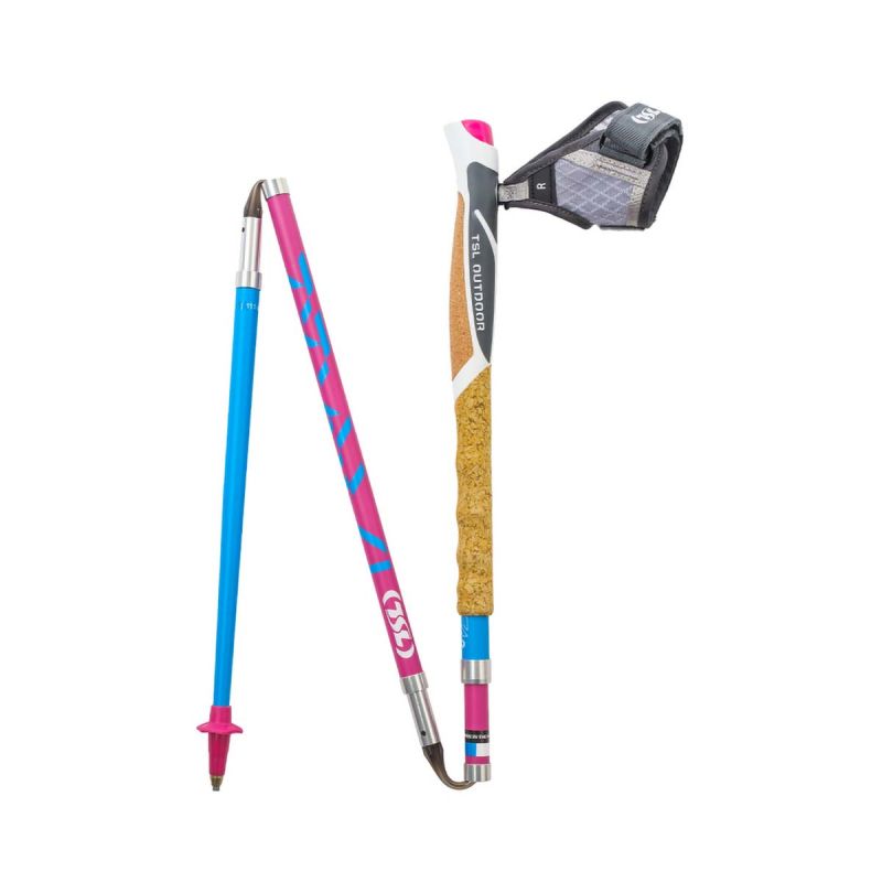 Bâtons Trail Carbon 4 - Magnetic Cork Cross - Flamingo