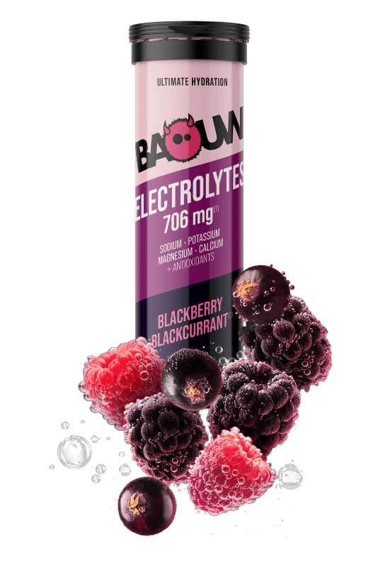Tube de 10 pastilles électrolytes Baouw à la mûre
